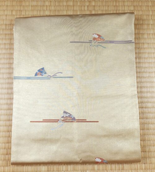 Golden Nagoya Obi with small fans