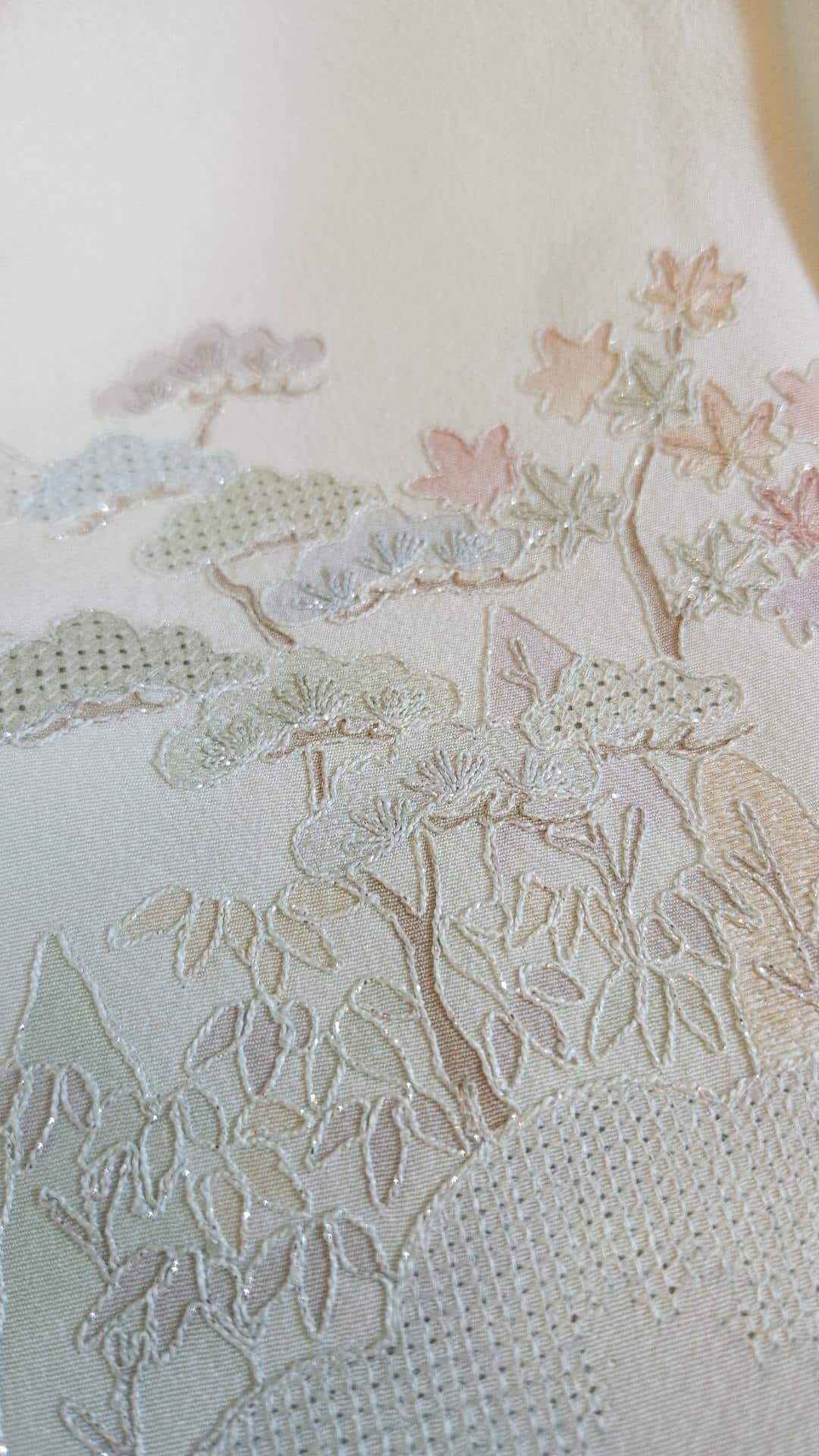 Iro Tomesode blue-gray with embroidered landscape