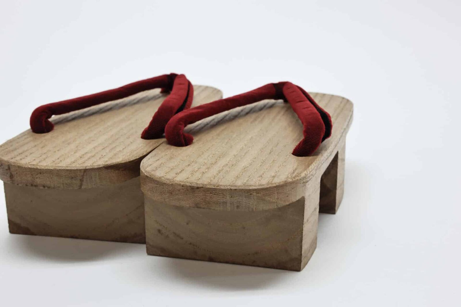Japanese wooden Geta with red straps