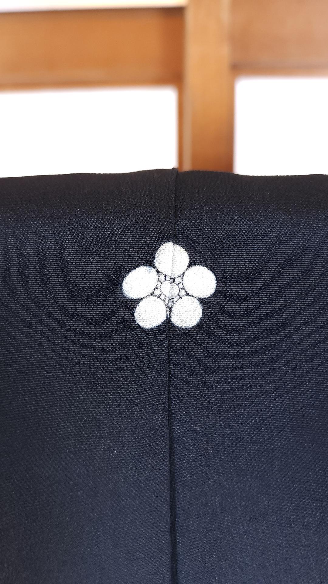 Kuro Tomesode Kimono with cranes and golden pines