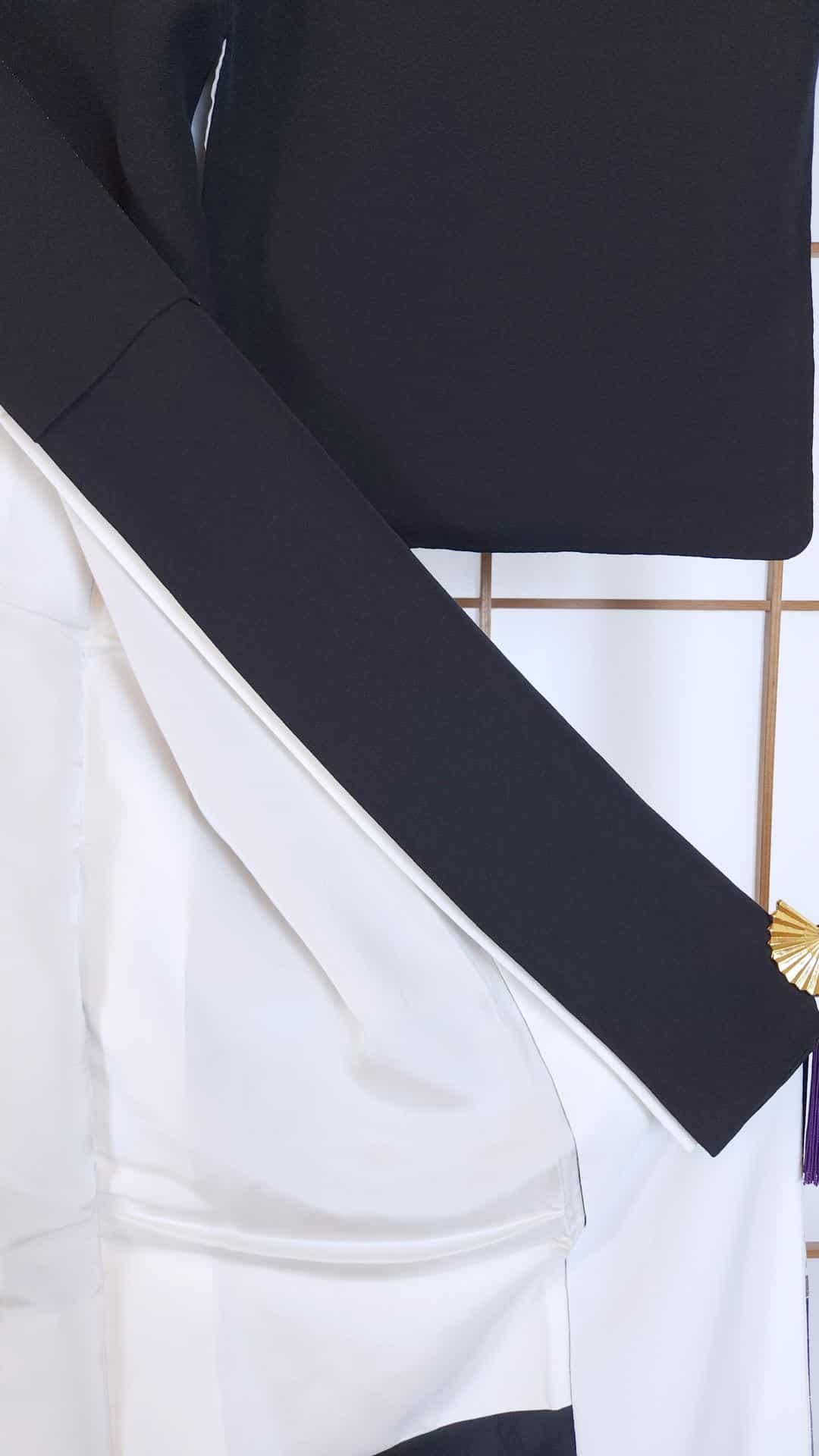 Kuro Tomesode with Tennyo Yuzen motif