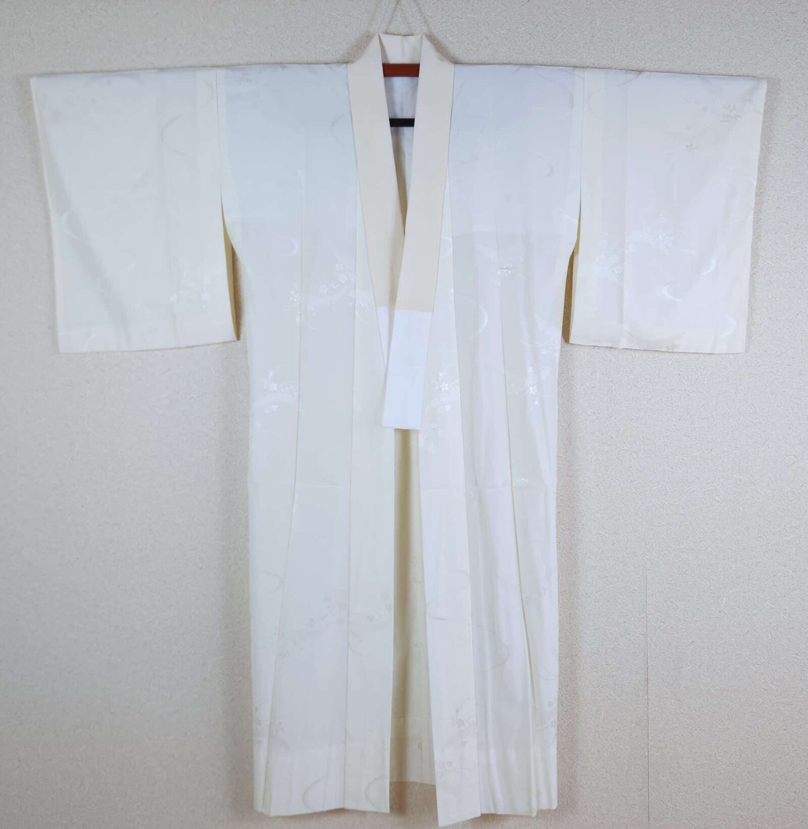 Off-white Nagajuban with Momiji and Ume motifs