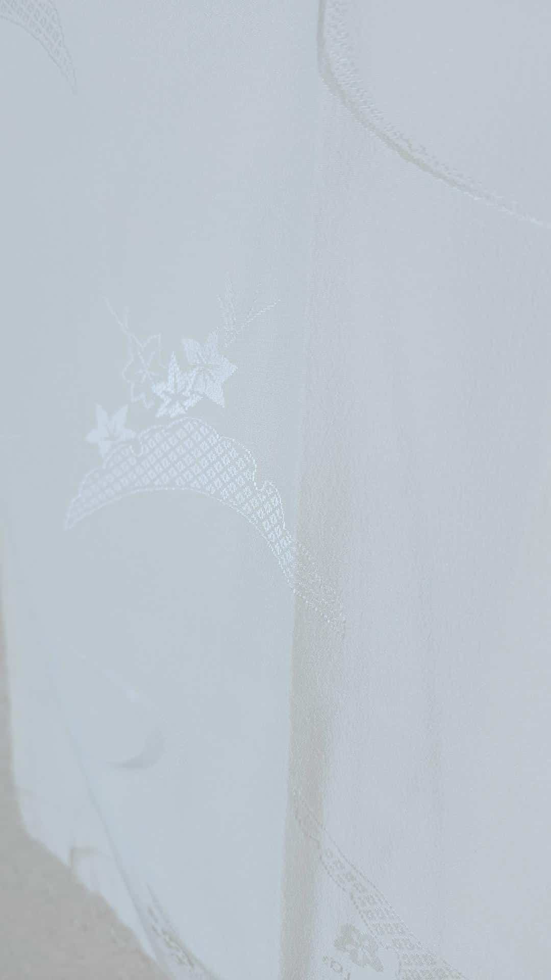 Off-white Nagajuban with Momiji and Ume motifs