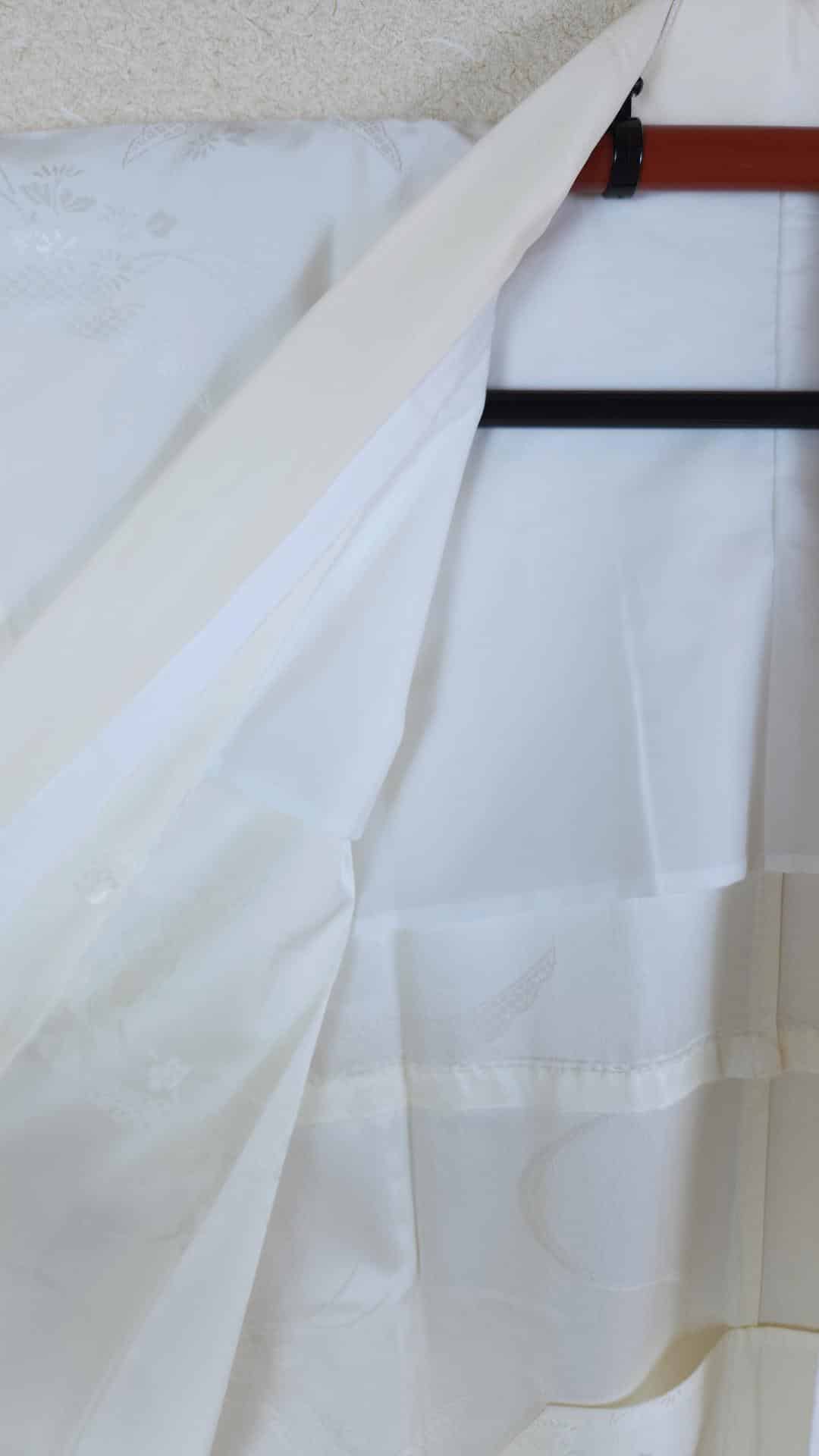 Off-white Nagajuban with Momiji and Ume motifs