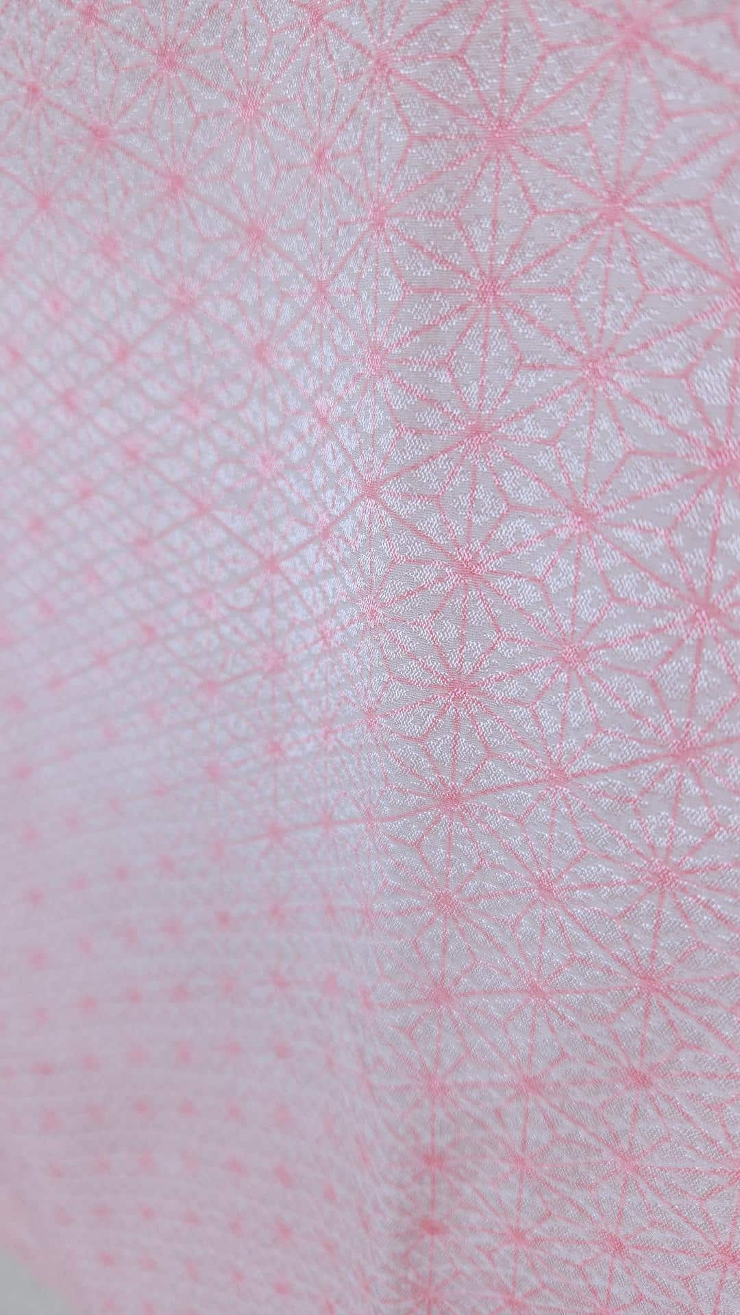 Pink Nagajuban with Asanoha pattern