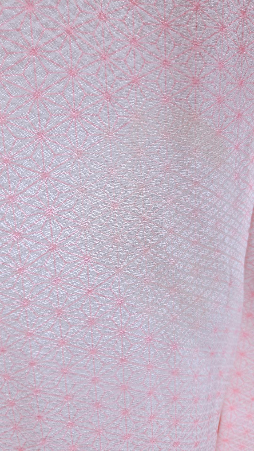 Pink Nagajuban with Asanoha pattern