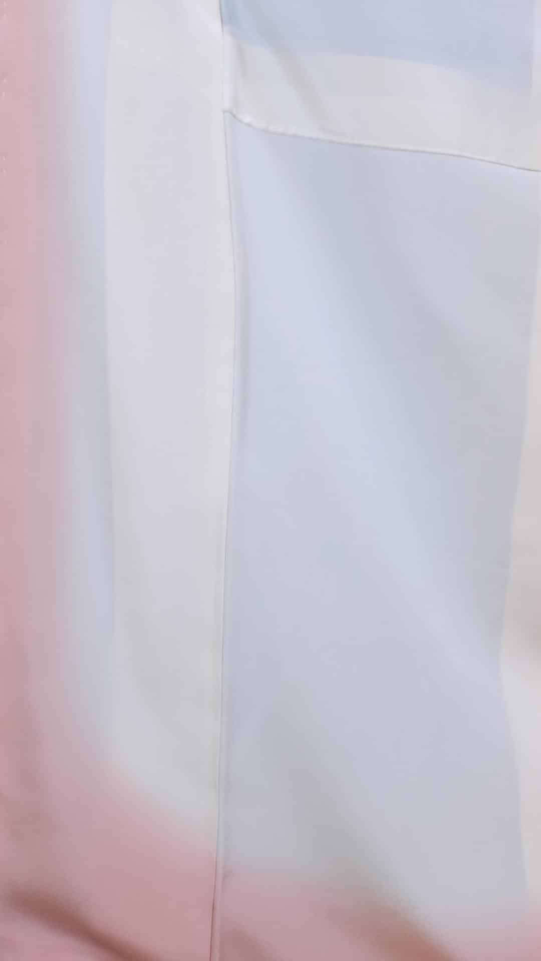 Sky blue Houmongi Kimono with flowers and Yukiwa