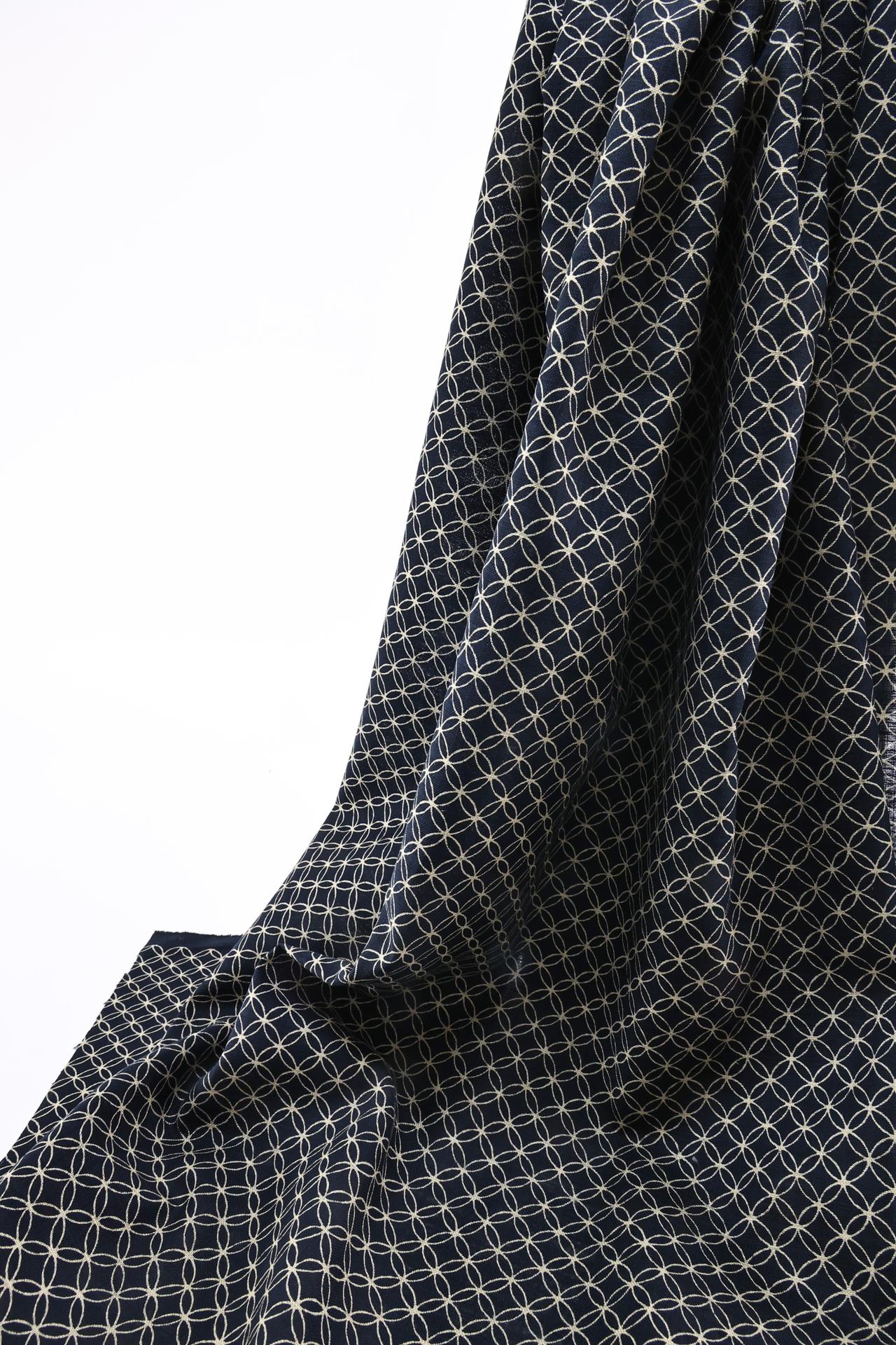 Traditional Japanese Shippou ecru fabric