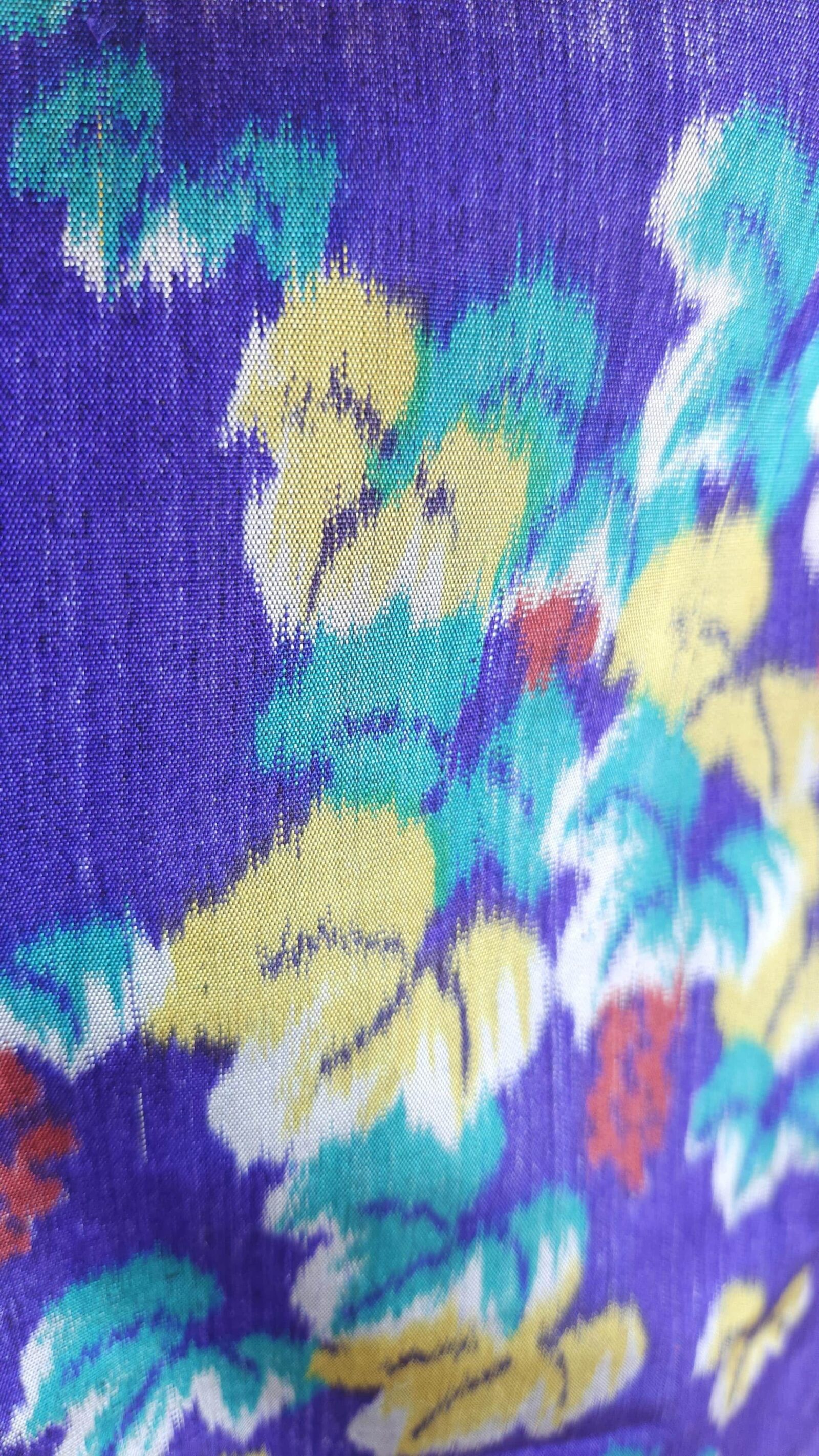 Antique blue royal Tsumugi Komon Kimono