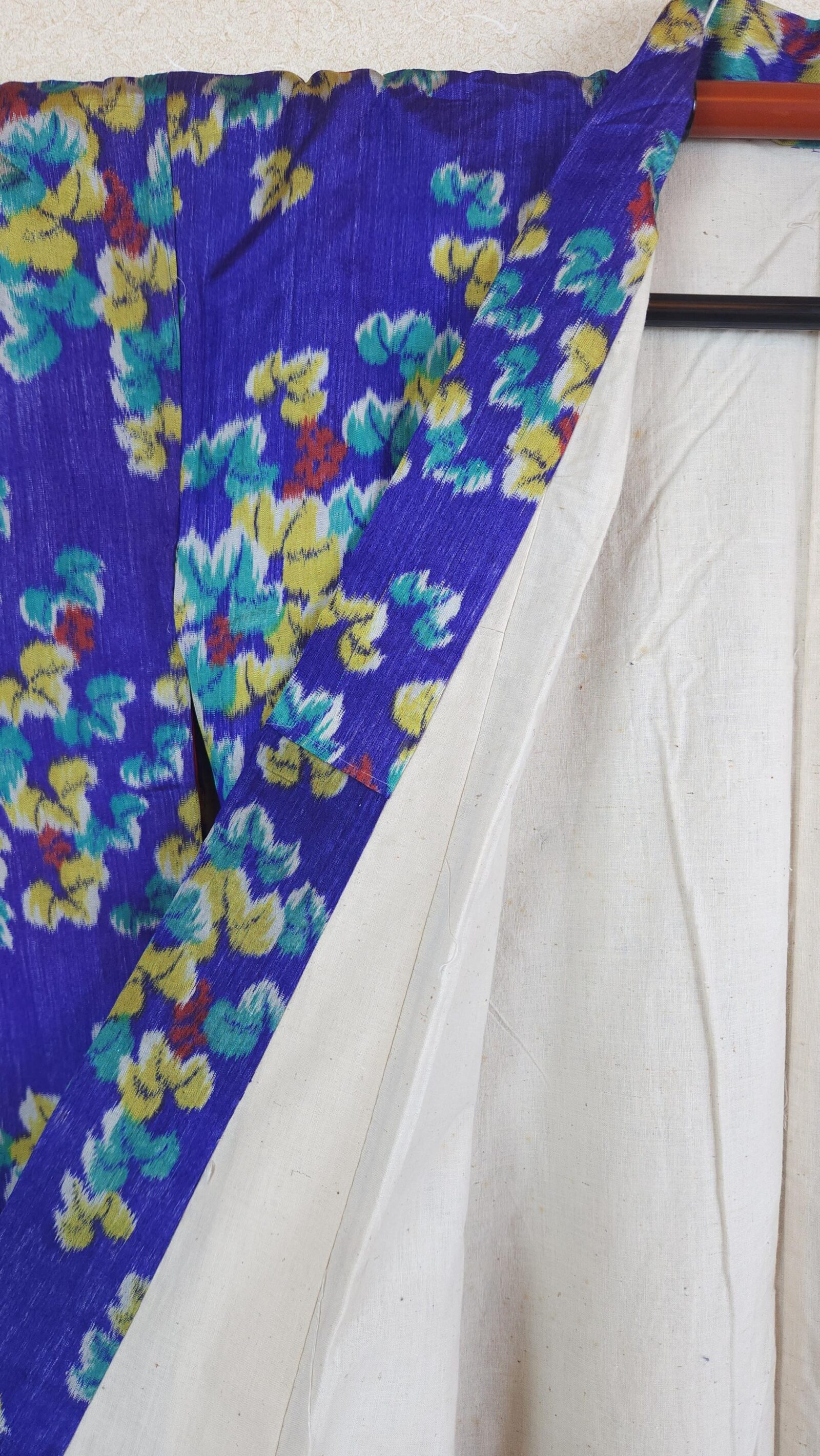 Antique blue royal Tsumugi Komon Kimono