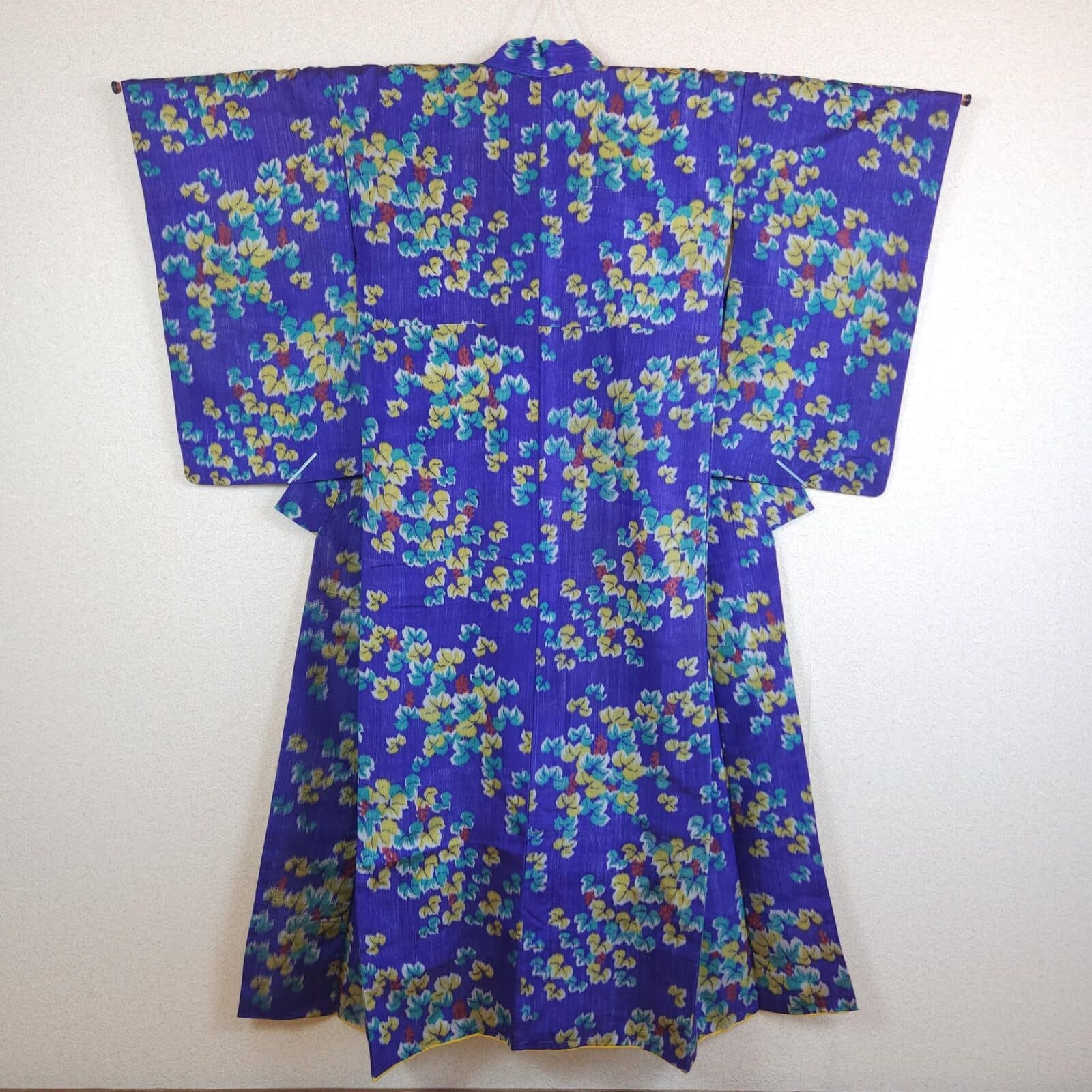 Antique blue royal Tsumugi Komon Kimono