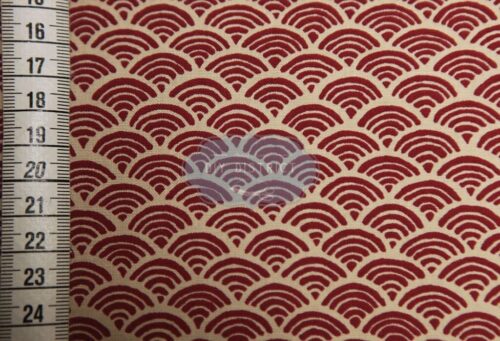 Sevenberry Seigaiha red fabric