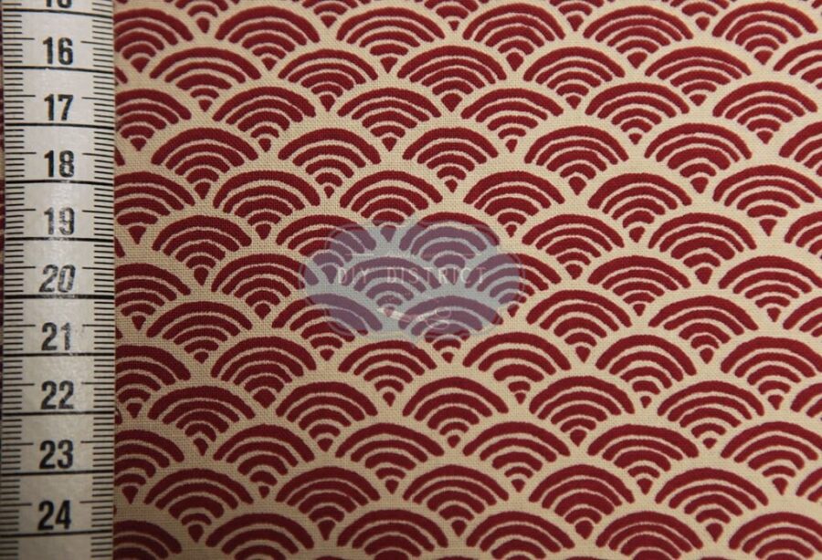Sevenberry Seigaiha red fabric