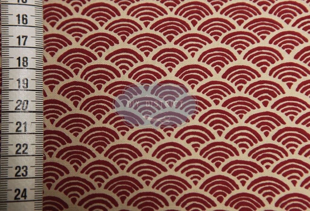 Sevenberry Seigaiha red fabric