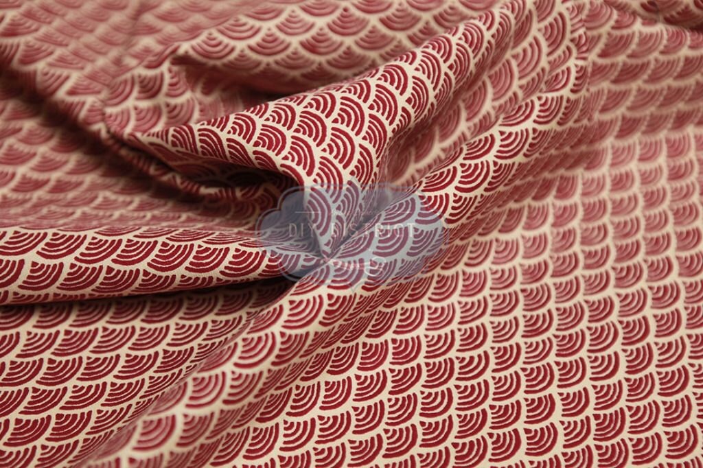 Sevenberry Seigaiha red fabric