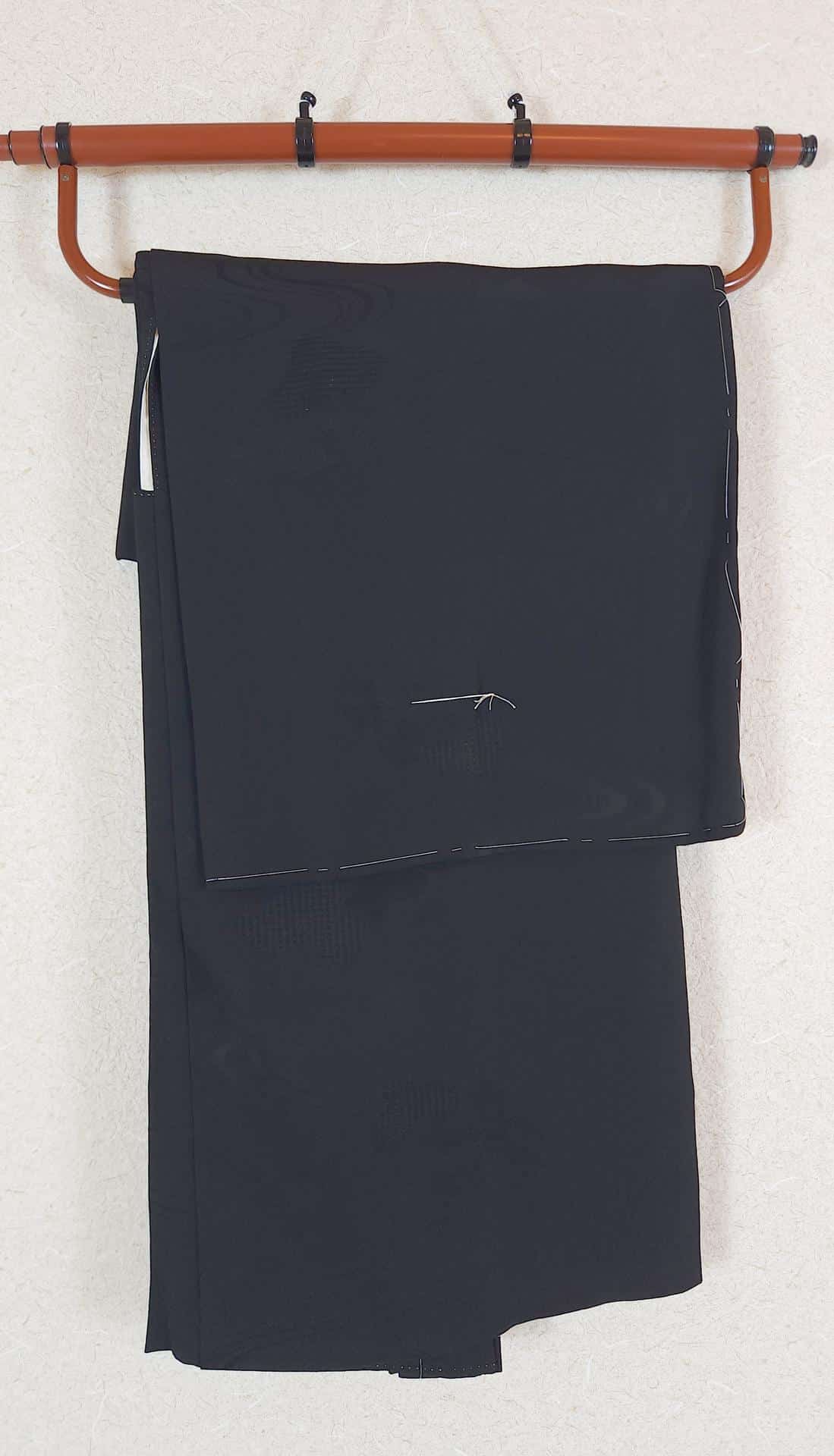 Haori japonais noir jacquard élégant