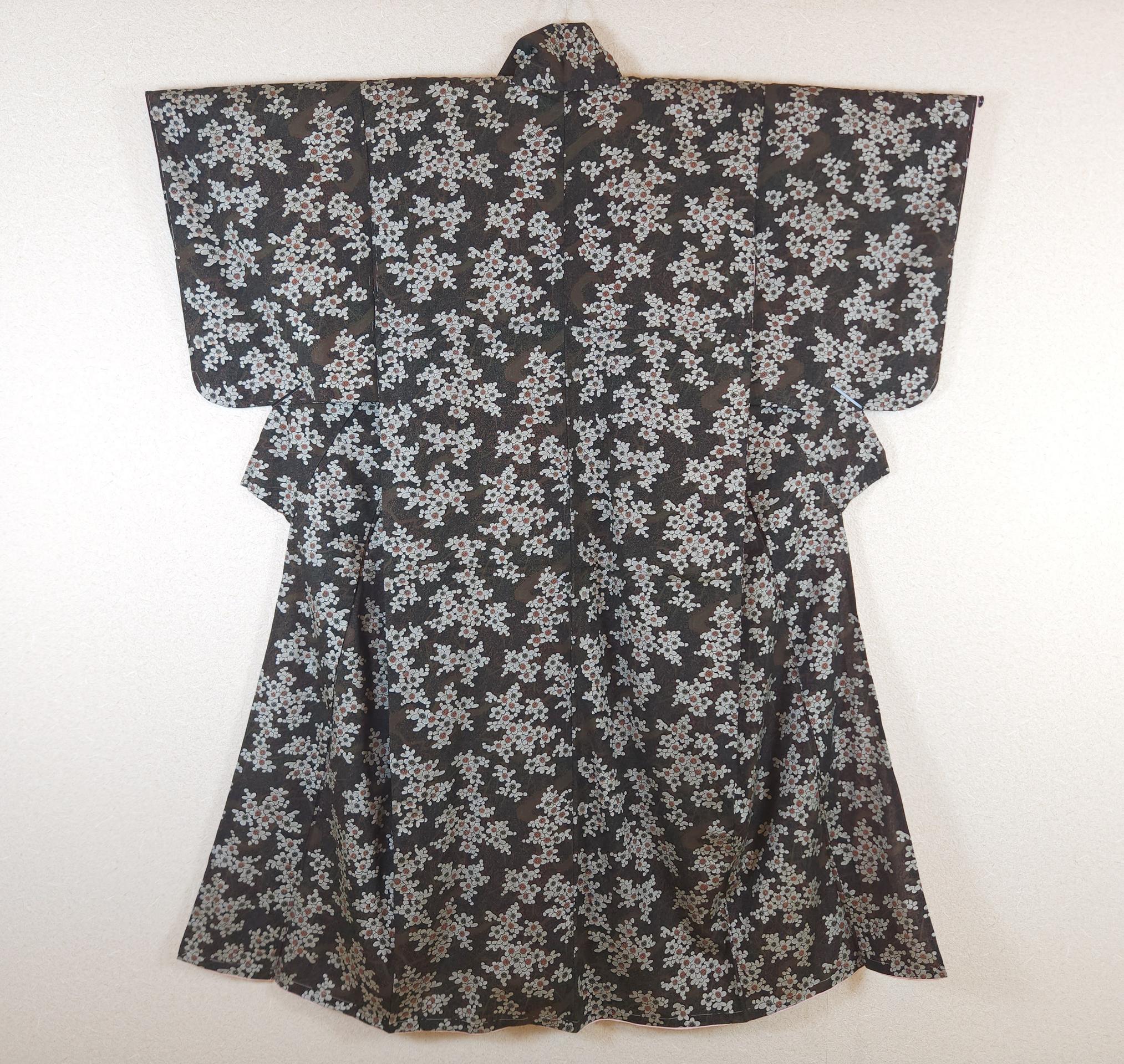 Vintage Komon Kimono with Ume flowers