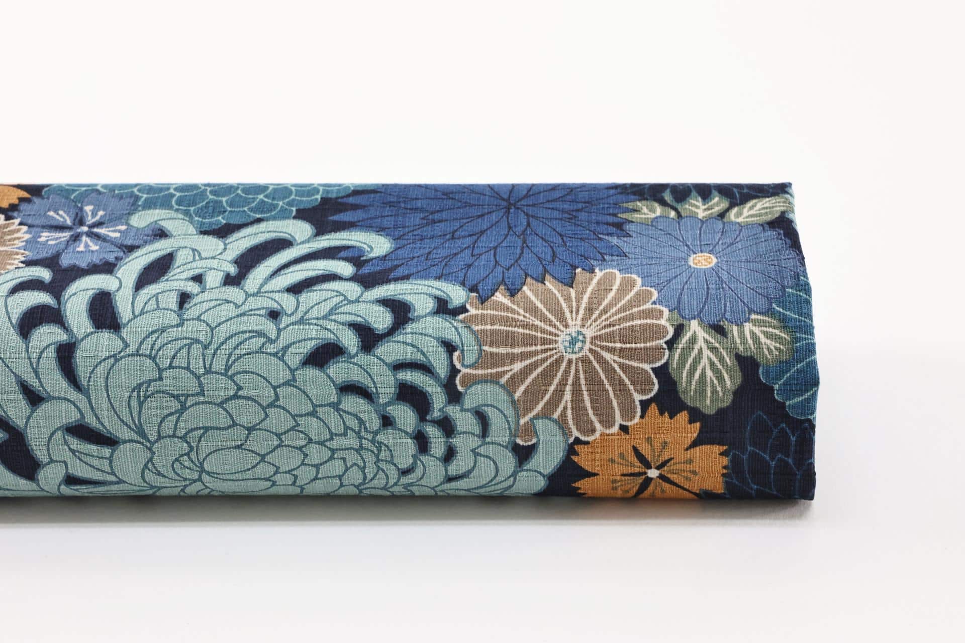 Japanese dobby chrysanthemum fabric navy blue