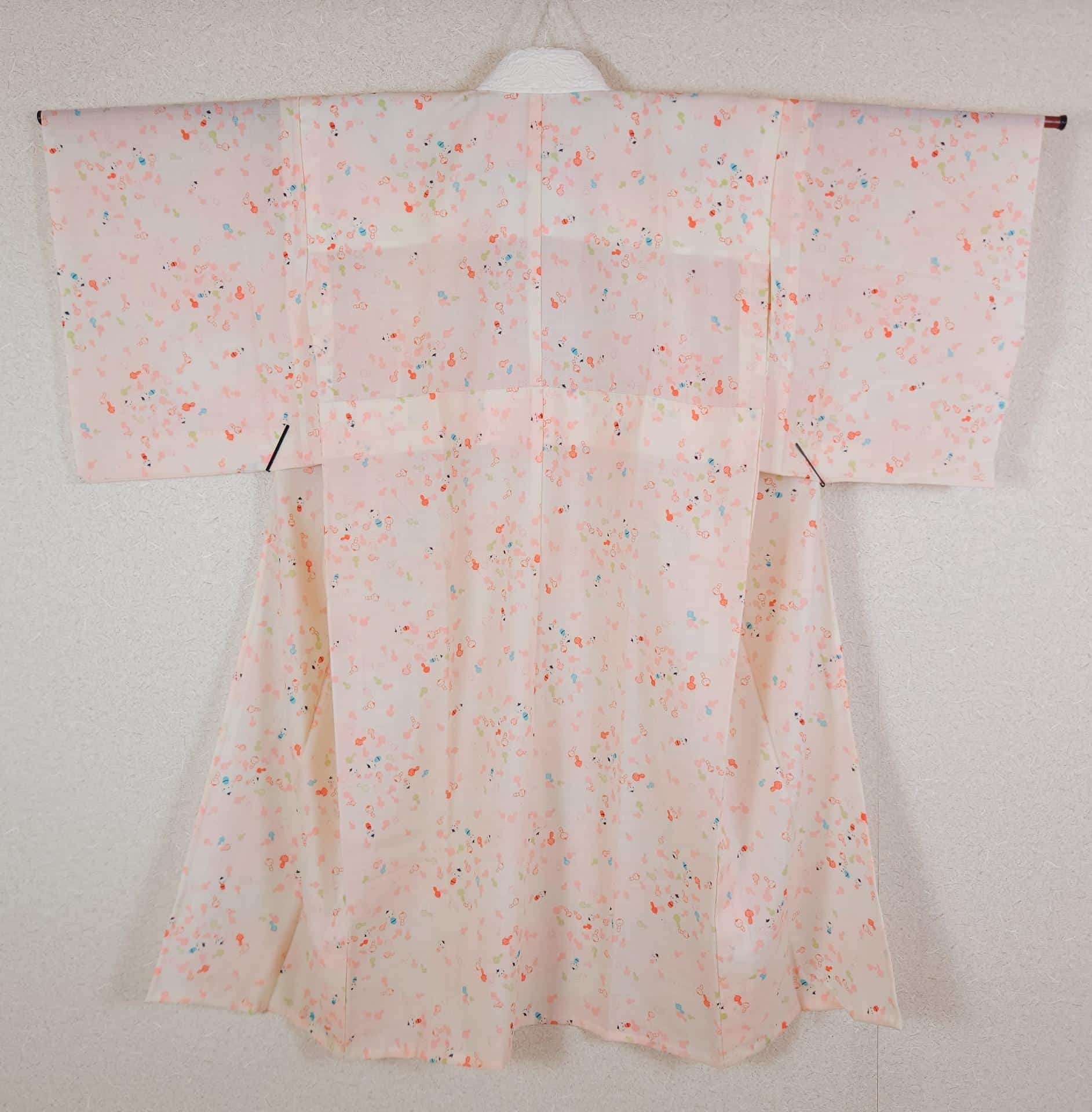 Peach pink Kokeshi Nagajuban