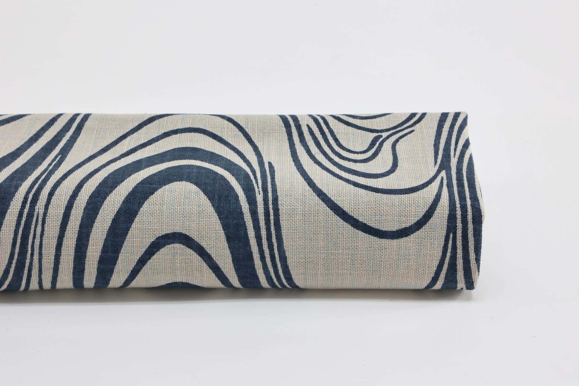 Tissu Japonais Kawa ondulé imprimé a la main Tenassen