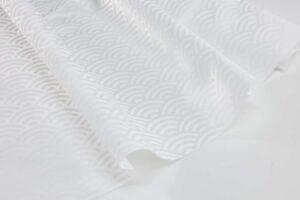 Japanese Seigaiha jacquard fabric white