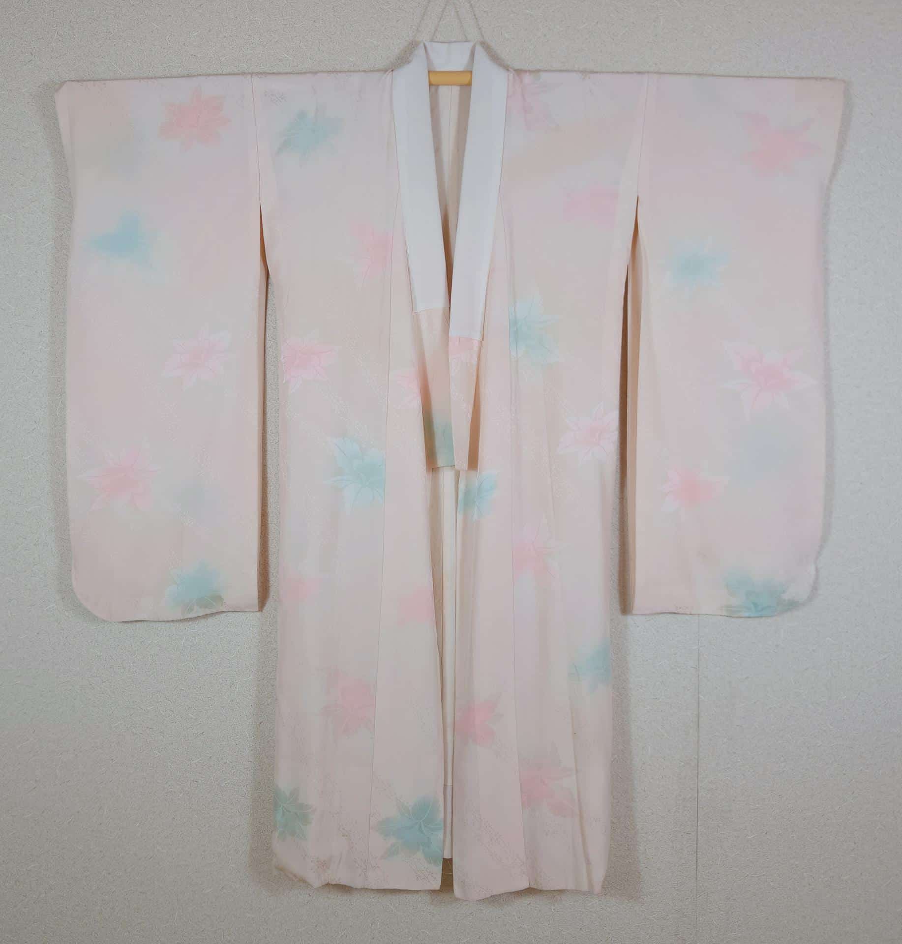 Light pink and blue Nagajuban for Furisode