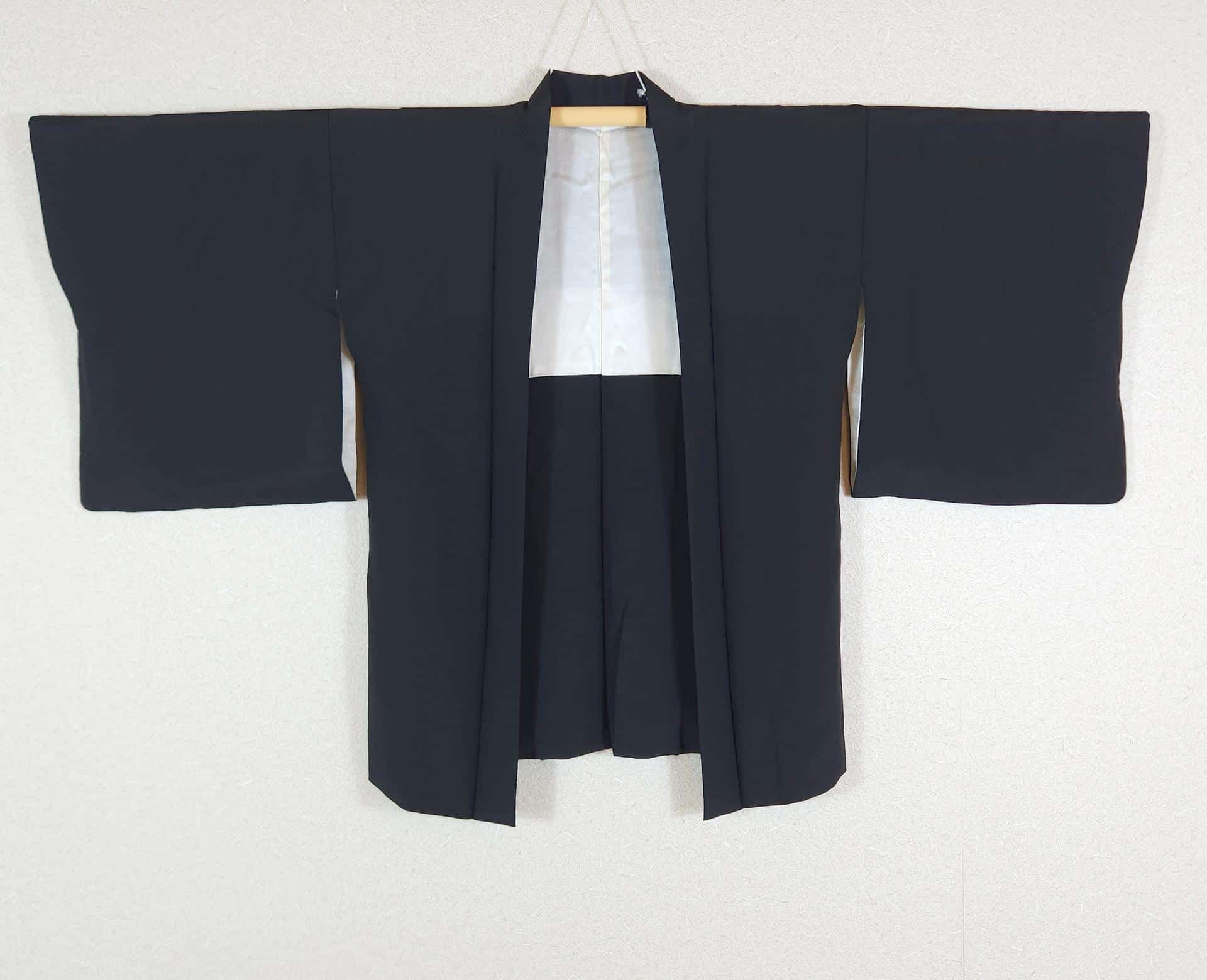 Vintage Haori with subtle Japanese fan motifs