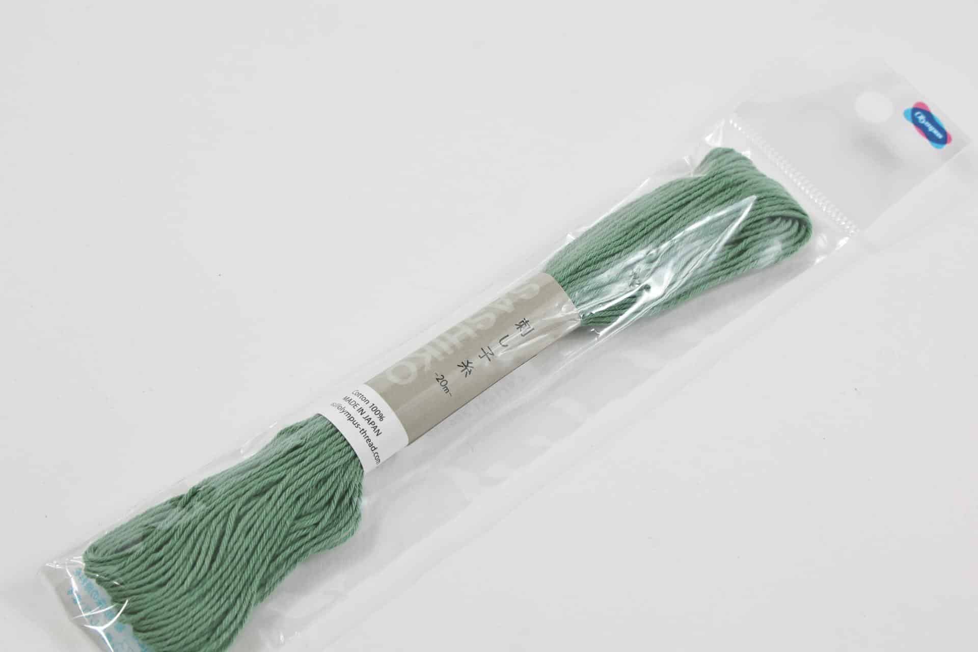 Japanese Sashiko embroidery thread 20m green No.7
