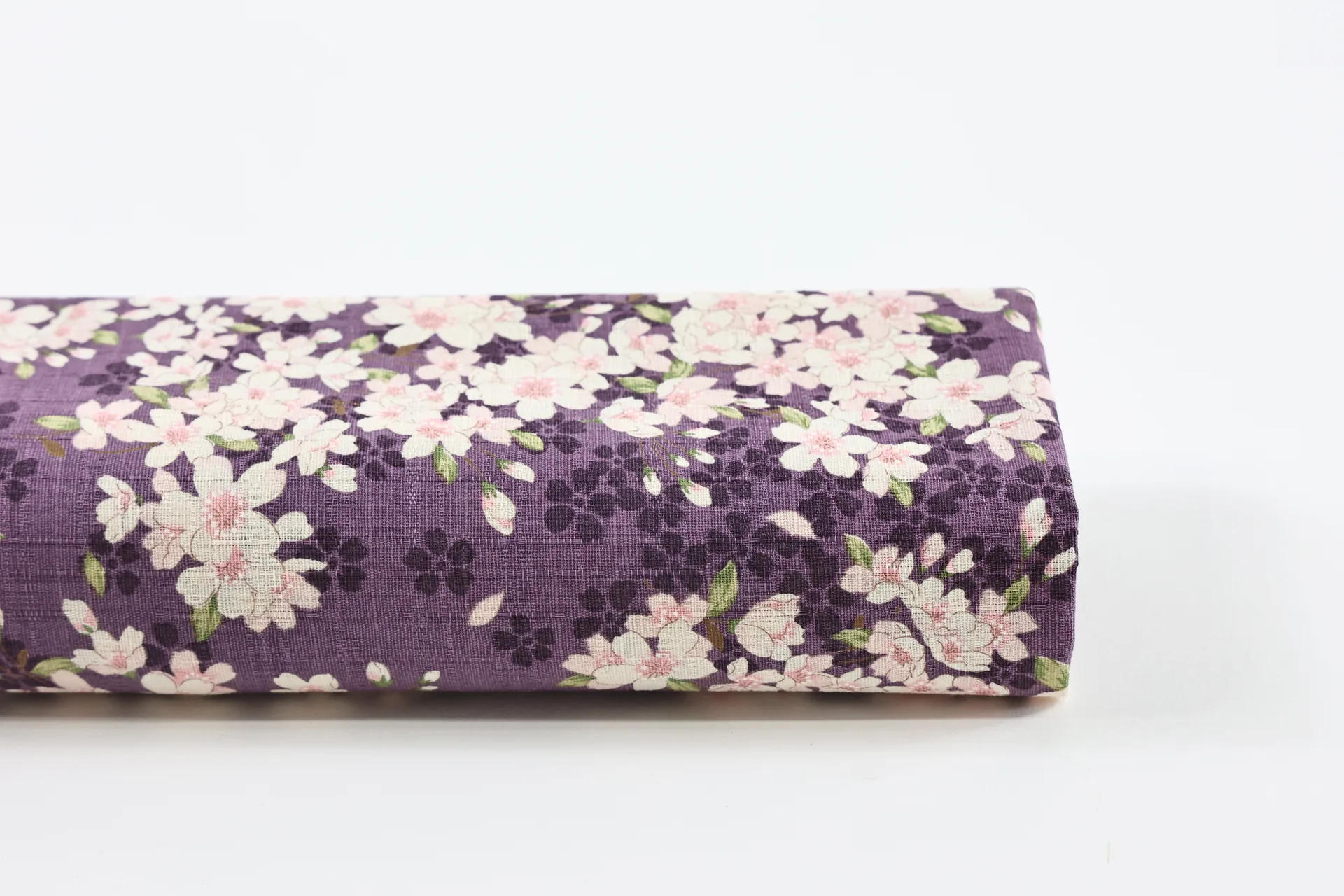 Japanese hanami sakura fabric mauve background, fabric roll