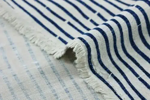 Tissu Japonais Kyoto Bambou fond écru, détail en vague