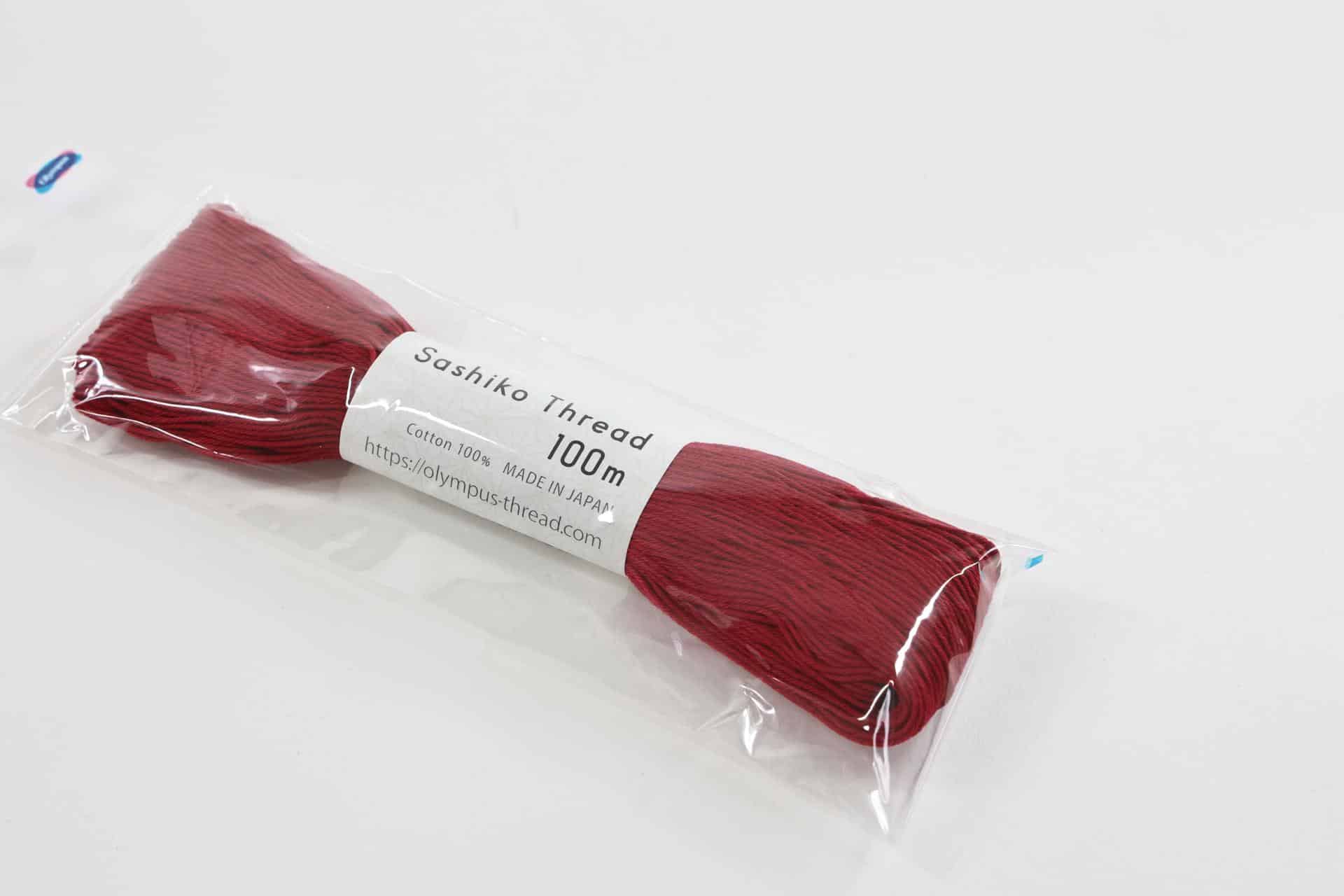 Fil Sashiko broderie japonaise 100m rouge N104