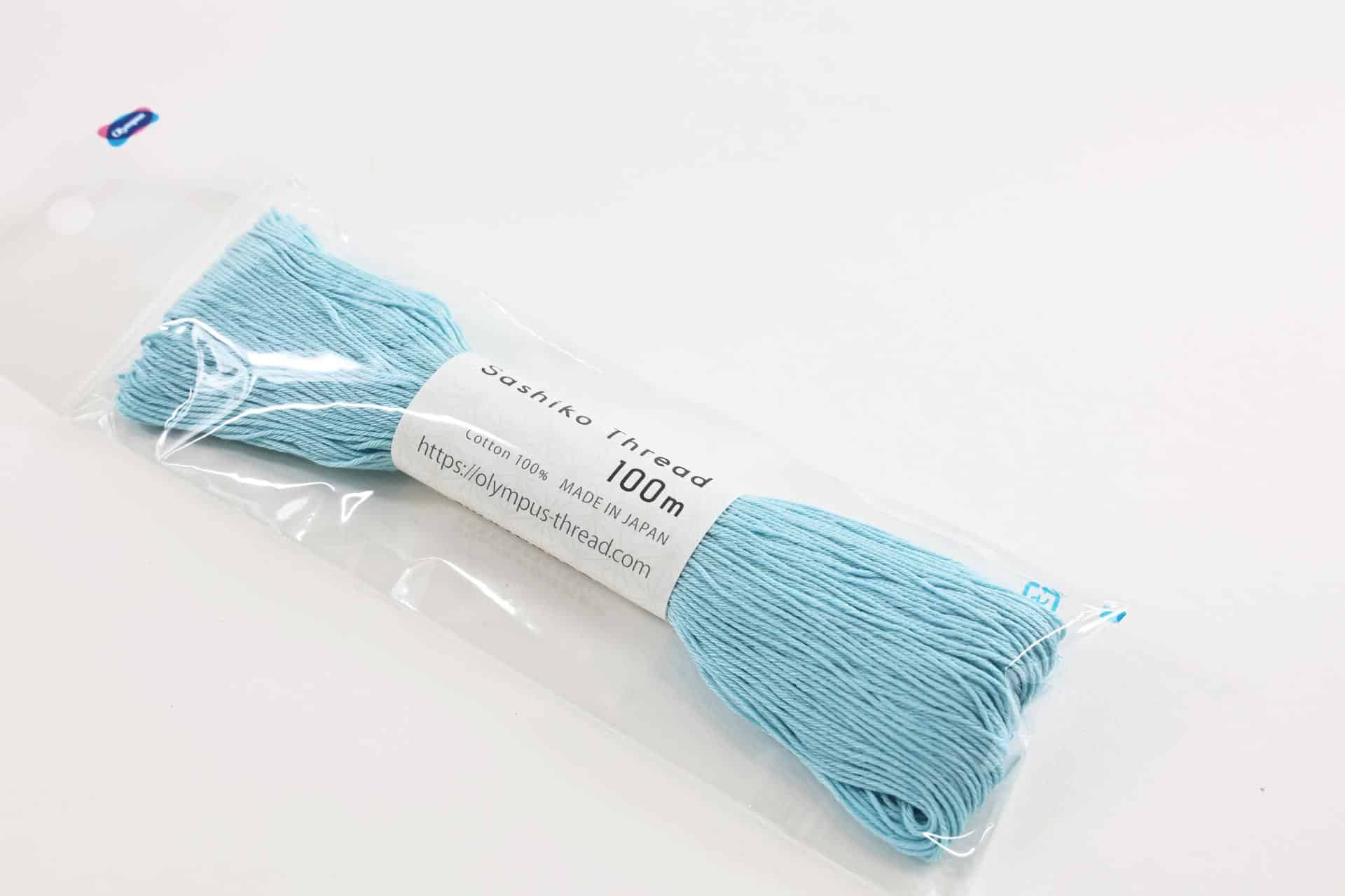 Fil Sashiko broderie japonaise 100m bleu clair N108
