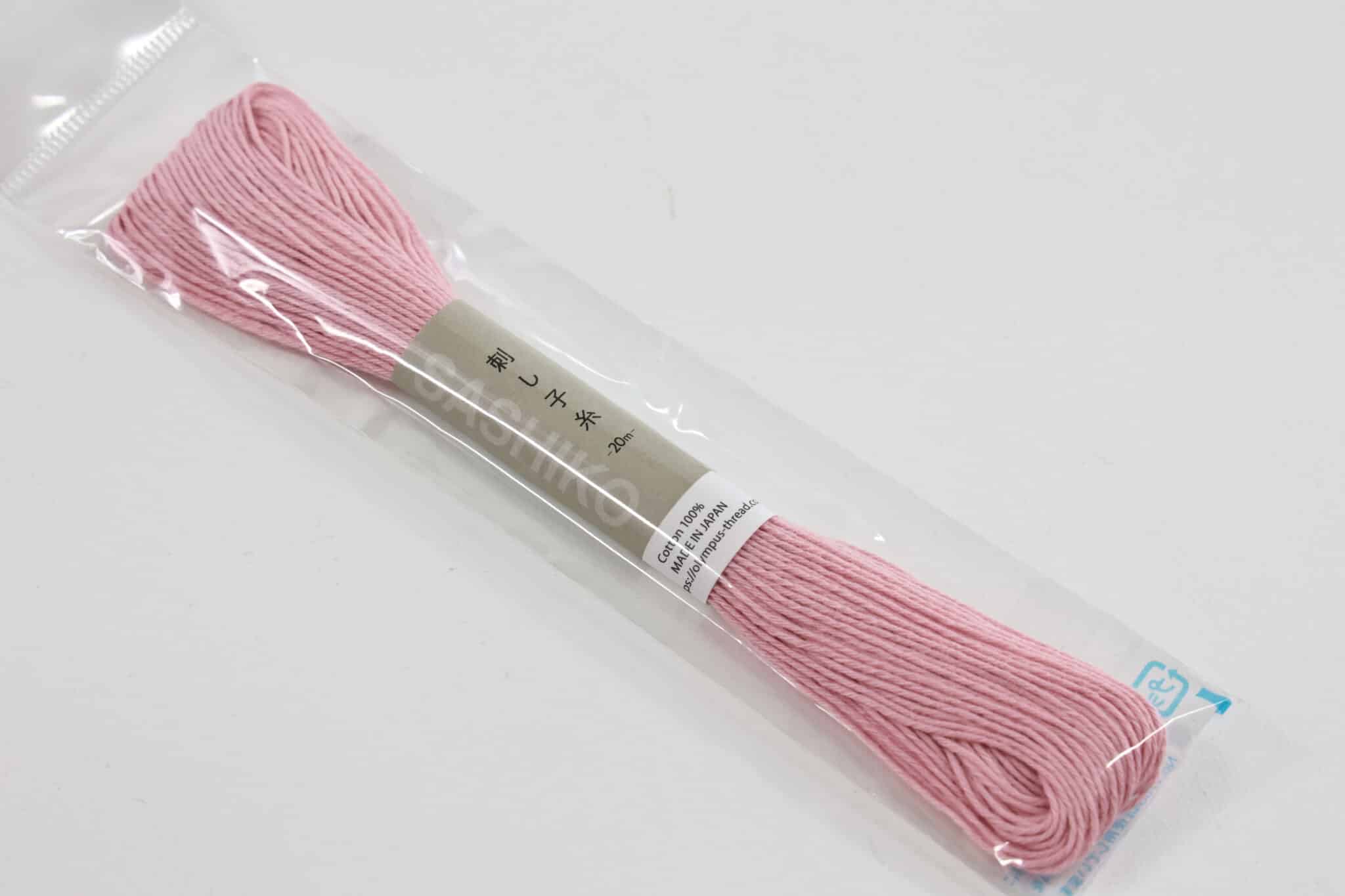 Fil Sashiko broderie Japonaise 20m rose clair N14