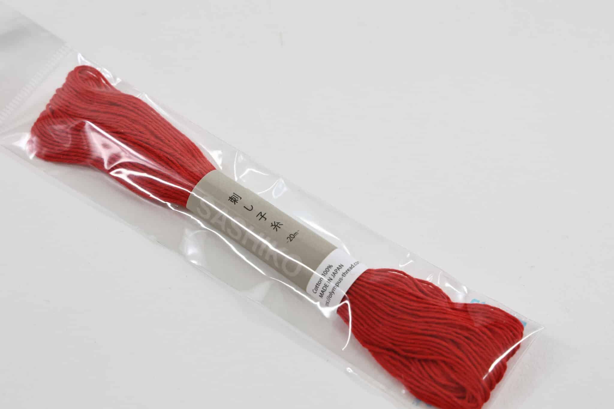 Fil Sashiko broderie Japonaise 20m rouge N15