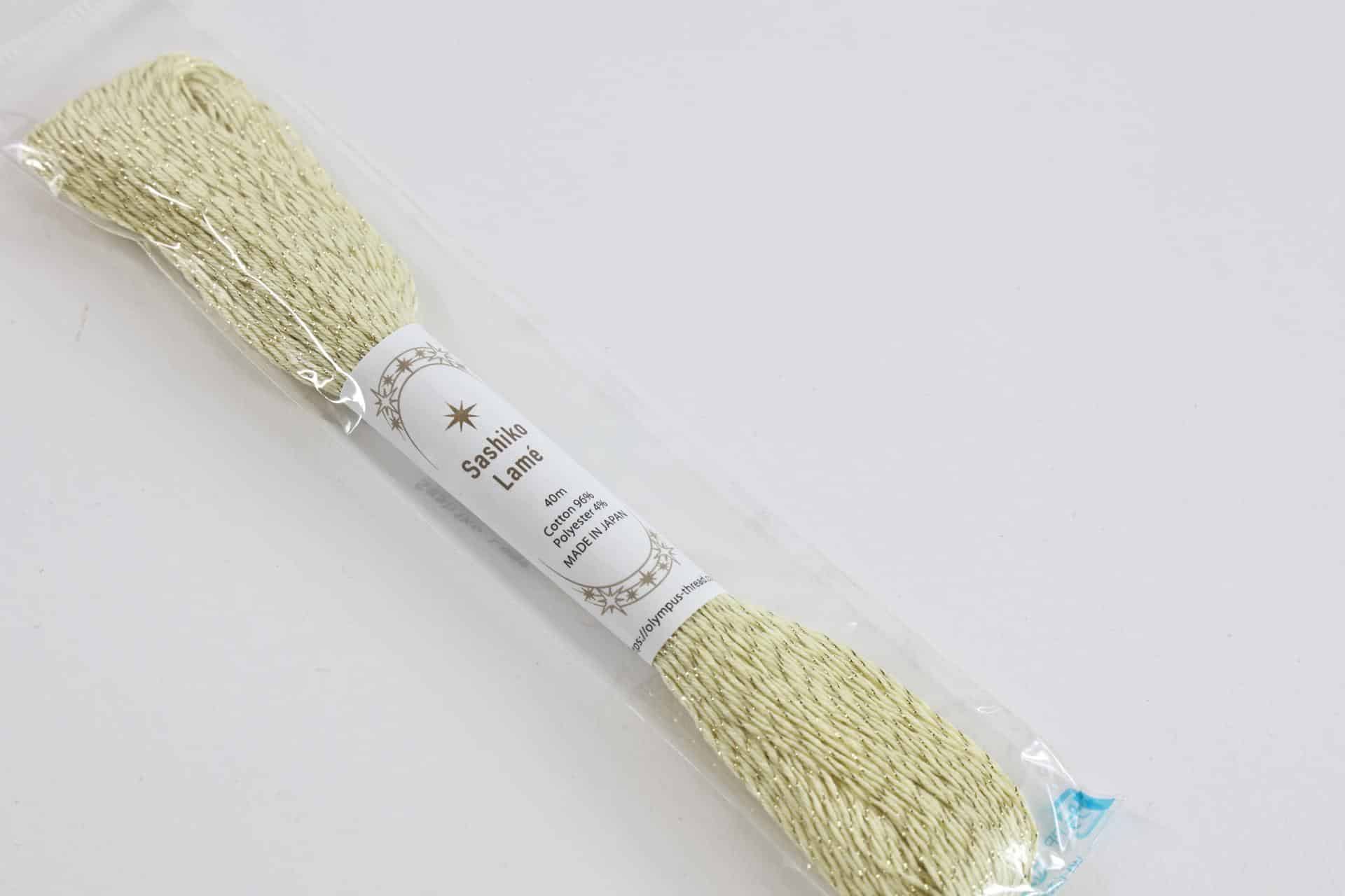 Fil Sashiko japonaise Lamé 40m jaune SL7