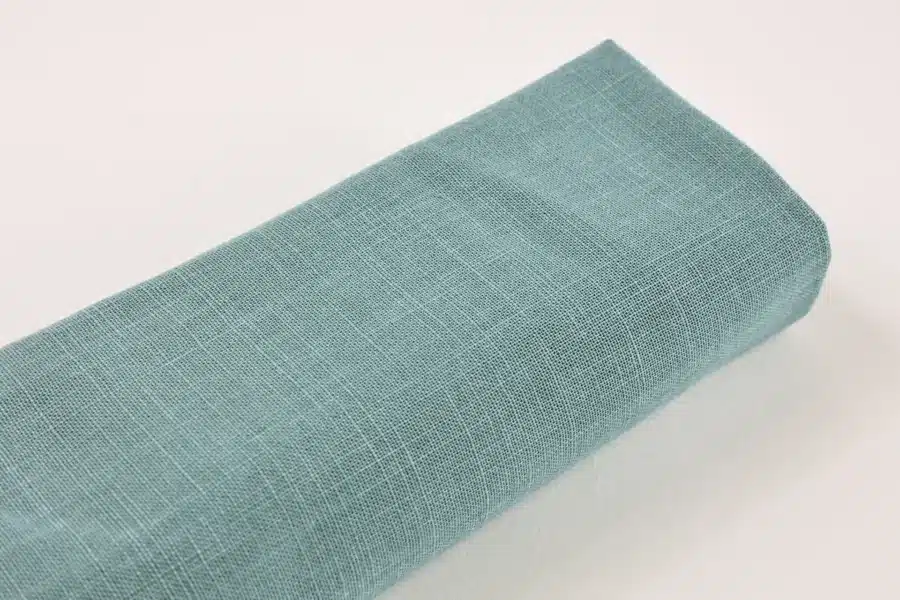 Tissu Japonais uni coton flammé bleu fumé - plan rouleau