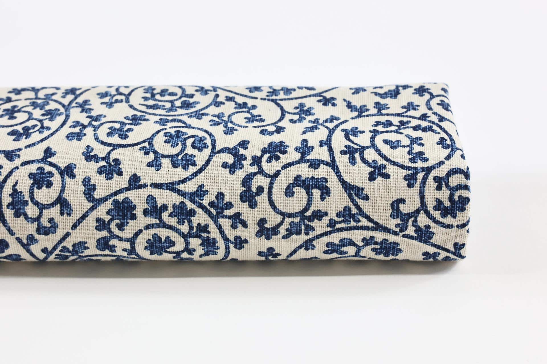 Tissu Japonais Kyoto Karakusa fond écru